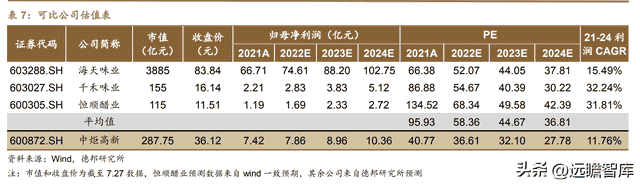 稳中求变，制胜舌尖，中炬高新：聚焦调味，业绩稳健，居行业前列