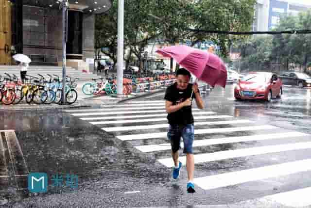 暴雨中的成都，摄影师拍下街边路人的精彩瞬间