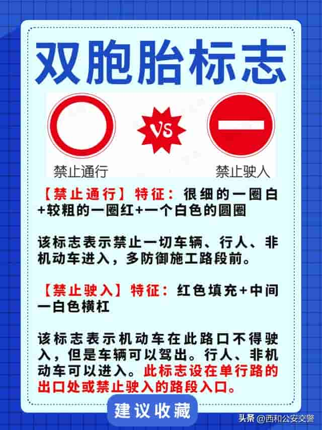 盘点驾考科目一最容易搞混的5个交通标志！只需1分钟就能记牢！