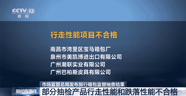 每周质量报告丨抽查不合格率达26.1%！劣质行李箱让人“说走不能走”