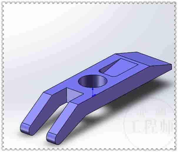 3D零件实体建模，此图很适合入门者，只用了七个步骤就画完了