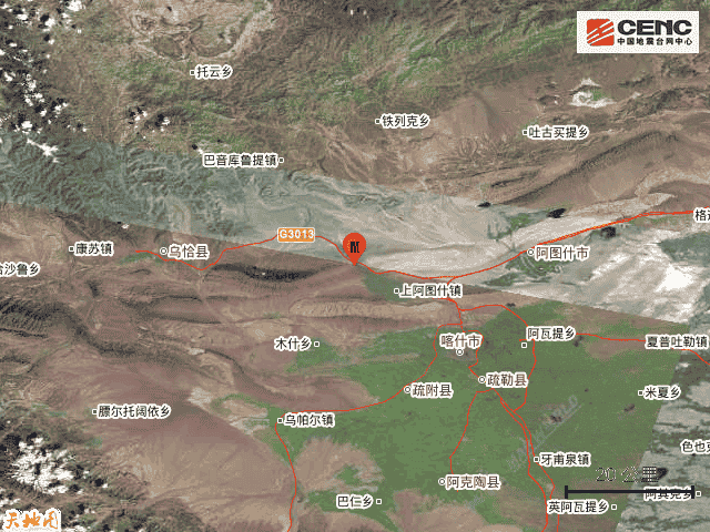 新疆克孜勒苏州阿图什市发生3.3级地震
