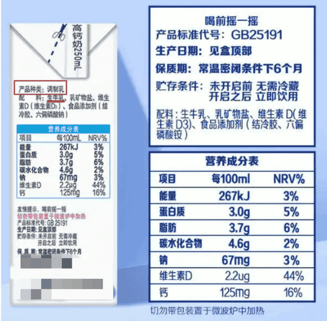 鲜牛奶、调制乳、含乳饮料……到底有何区别？