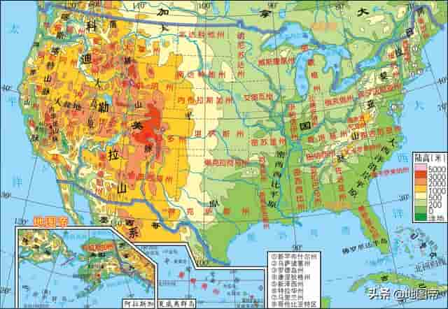 世界七大洲地形图（12图）