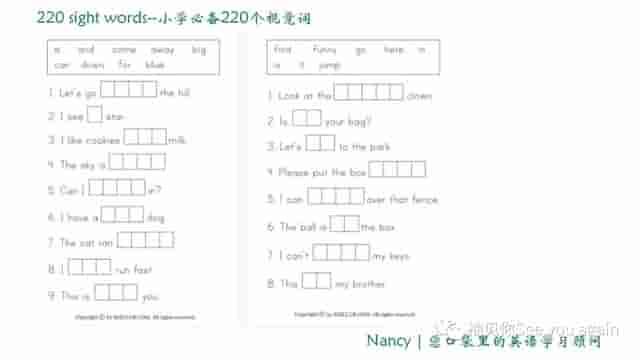 英语学习｜220个视觉词相关资源