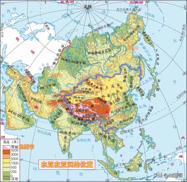 世界七大洲地形图（12图）