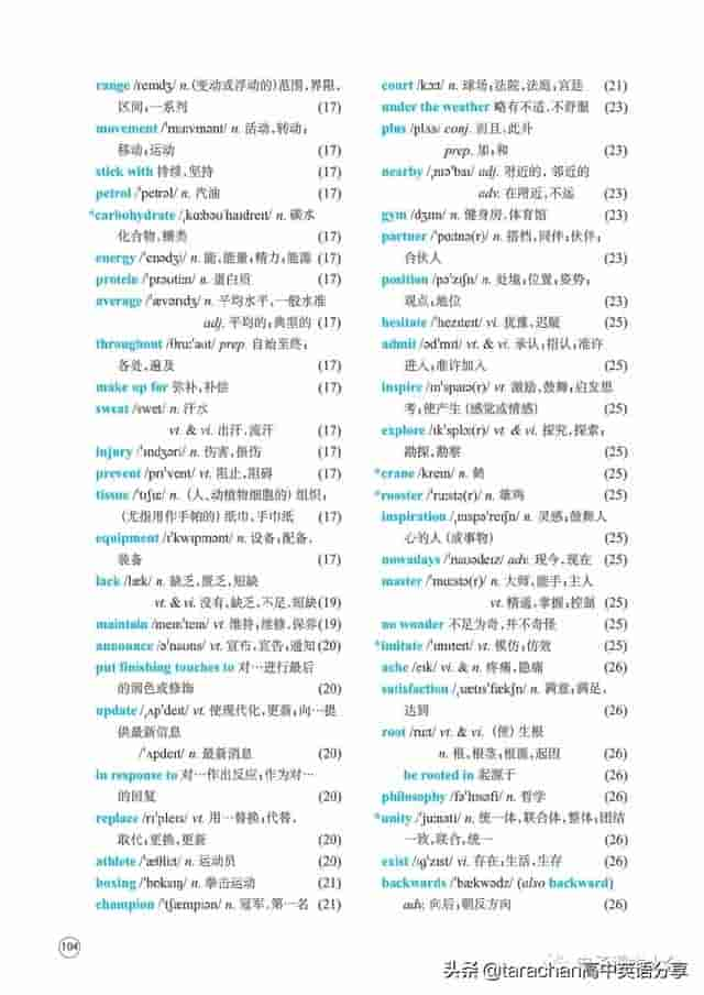 新高一快收藏：牛津译林版高中英语 必修二书后单词