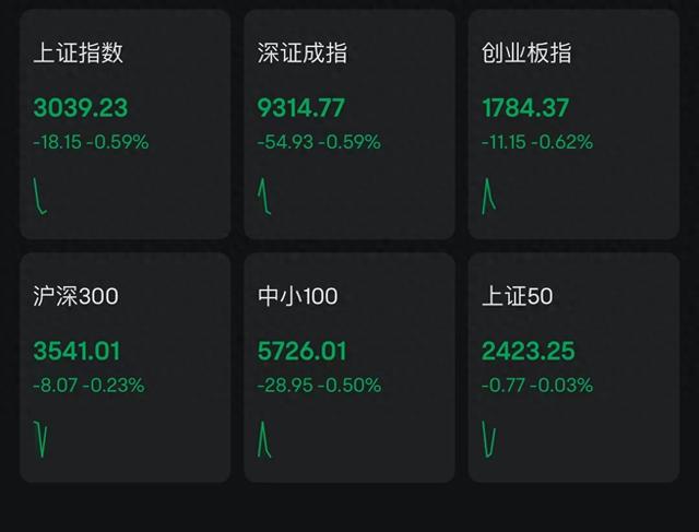 亚太股市集体下跌，A股三大指数低开！中字头领涨，微盘股继续大幅走低，一度跌近8%，近300股跌超9%