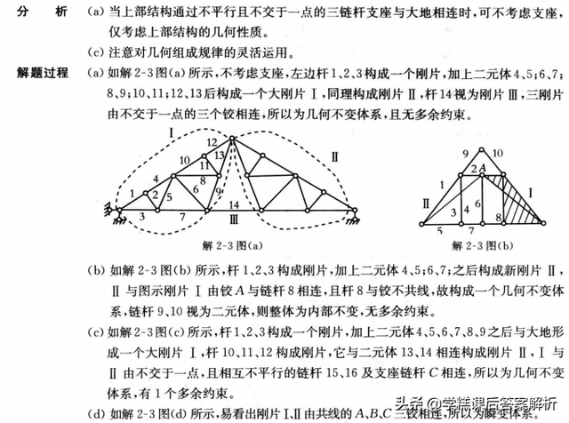 龙驭球 结构力学 l 基本教程(第3版)习题解析