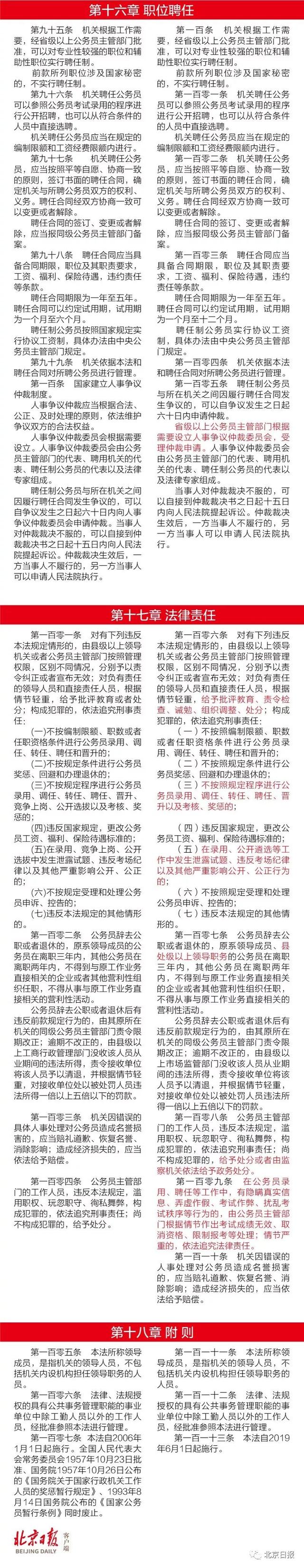 中组部：《公务员法》修订了哪些方面