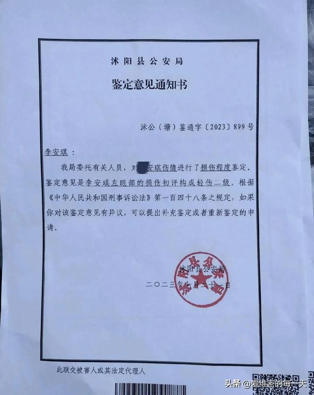 8岁女孩被打失明后续！鉴定为轻伤二级，对方是未成年人不予立案