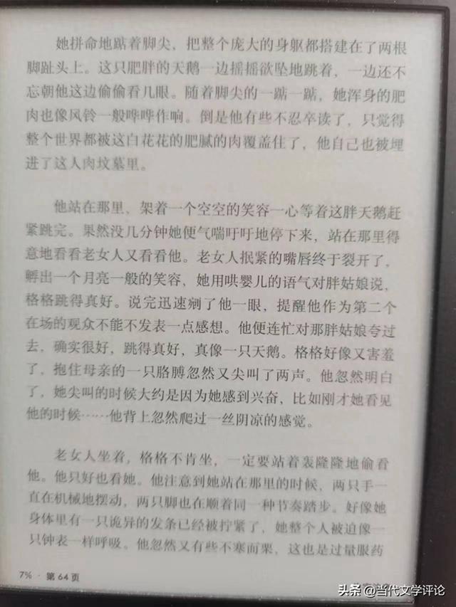 孙频的小说《圣婴》讲了一个男人为了钱娶了一个二百公斤的女人