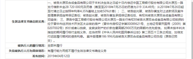 太原百年老字号双合成掌门人赵光晋被限制高消费，陷入多起经济纠纷