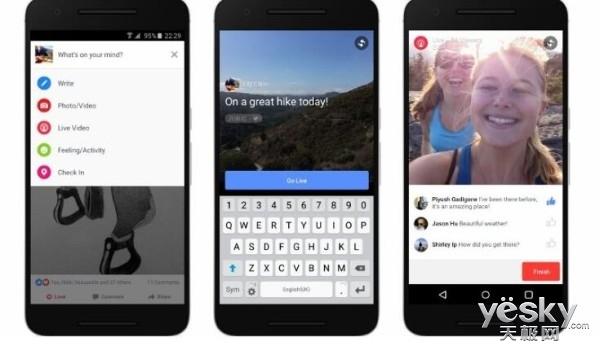 安卓版Facebook Live视频直播服务在美上线