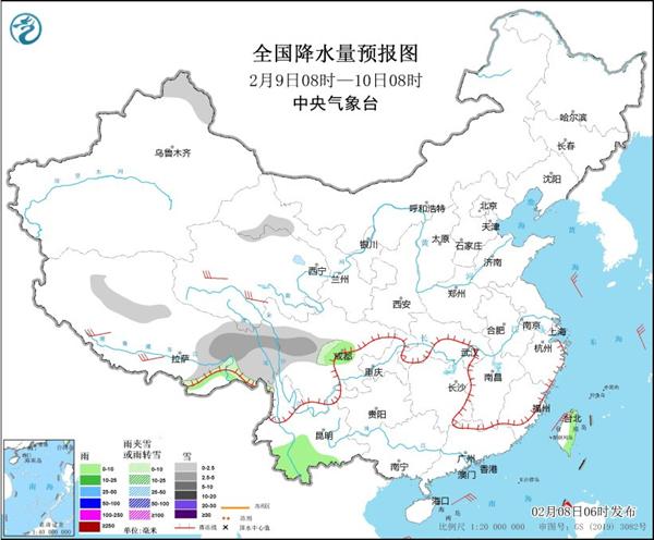 寒潮南下江南多地迎今冬来最冷白天 云贵川等地仍有雨雪